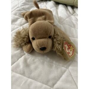 VERY RARE TY Beanie Baby Spunky the Cocker Spaniel Dog 1997